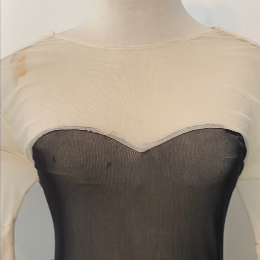 Belle N. Matisse Avant-Garde B And W Mesh Top - image 5